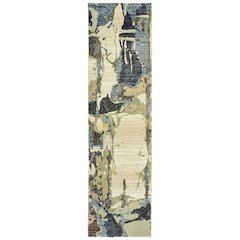 EVOLUTION Blue 2' 6 X 12' Area Rug