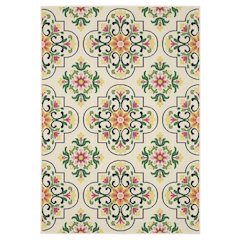 Casual Rug 3' 3" X  5' Size in Ivory/ Multi Color