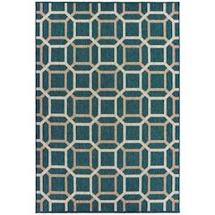 LATITUDE Blue 5' 3 X  7' 3 Area Rug