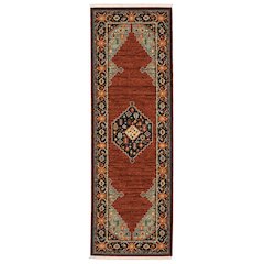LILIHAN Red 2' 6 X 12' Area Rug