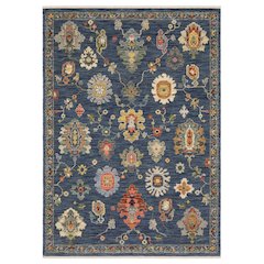 Runner Traditional Rug Made of Wool/Nylon, Blue color