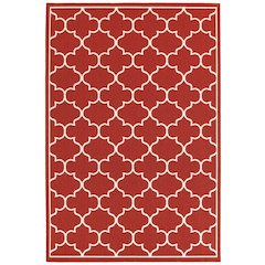 MERIDIAN Red 3' 7 X  5' 6 Area Rug