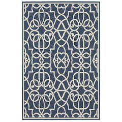 MERIDIAN Navy 3' 7 X  5' 6 Area Rug