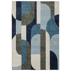 STRADA Blue 6' 7 X  9' 6 Area Rug