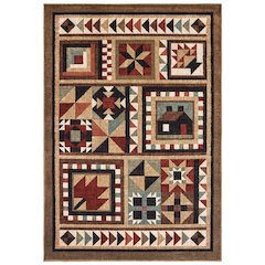 WOODLANDS Brown 3'10 X  5' 5 Area Rug