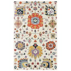 ZAHRA Ivory 5' X  8' Area Rug
