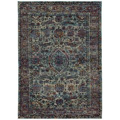ANDORRA Blue 5' 3 X  7' 3 Area Rug