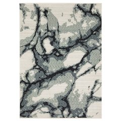5X8 Contemporary Rug Made of Polyester, Blue color