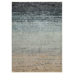5X8 Casual Rug Made of Polyester, Blue color