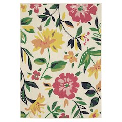 Casual Rug 5' 3" X  7' 3" Size in Ivory/ Multi Color