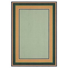 Casual Rug 5' 3" X  7' 3" Size in Green/ Navy Color