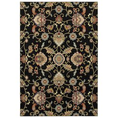 KASHAN Black 6' 7 X  9' 6 Area Rug