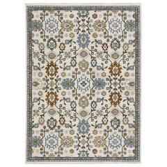 5X8 Traditional Rug Made of Polyester, Ivory color