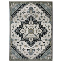 5X8 Traditional Rug Made of Polyester, Blue color