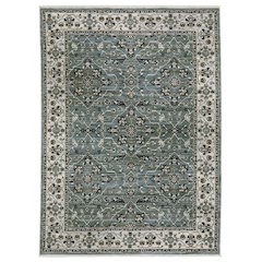 5X8 Traditional Rug Made of Polyester, Blue color