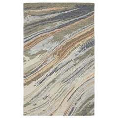 8X11 Contemporary Rug Made of Wool, Grey color