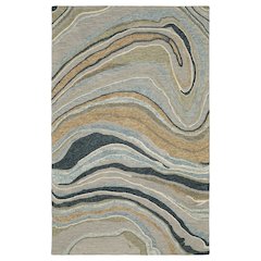 8X11 Contemporary Rug Made of Wool, Grey color