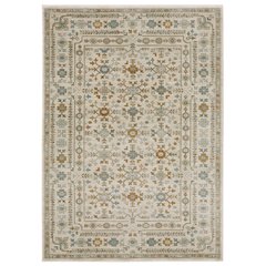 Traditional Rug 5' 3" X  7' 6" Size in Ivory/ Blue Color