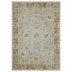 Casual Rug 5' 3" X  7' 6" Size in Blue/ Rust Color