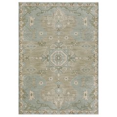 Casual Rug 5' 3" X  7' 6" Size in Grey/ Blue Color