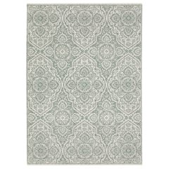 6X9 Casual Rug Made of Polyester, Green color
