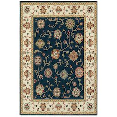 KASHAN Navy 6' 7 X  9' 6 Area Rug