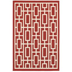 MERIDIAN Red 6' 7 X  9' 6 Area Rug
