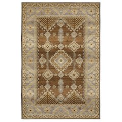 6X9 Outdoor Rug Made of Polypropylene, Brown color