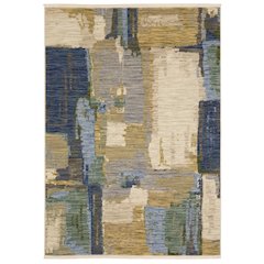 SOLERI SOL055' 3" X  7' 6" Blue color rug