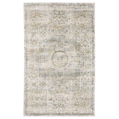 8X11 Traditional Rug Made of Wool and Viscose, Grey color