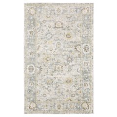 8X11 Traditional Rug Made of Wool and Viscose, Ivory color