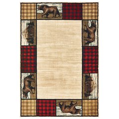 WOODLANDS Ivory 6' 7 X  9' 2 Area Rug