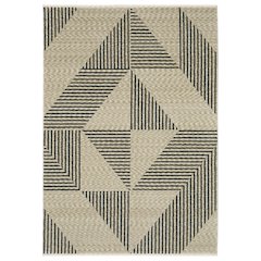8X11 Casual Rug Made of Polyester, Beige color