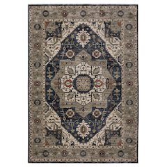 Casual Rug 7'10" X 10'10" Size in Brown/ Blue Color