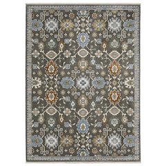 8X11 Traditional Rug Made of Polyester, Grey color