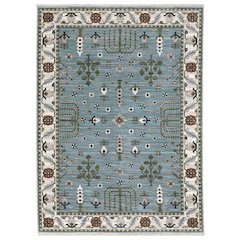 8X11 Traditional Rug Made of Polyester, Blue color