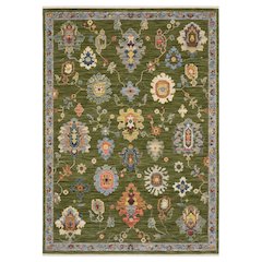 5X8 Traditional Rug Made of Wool/Nylon, Green color