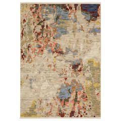 SOLERI SOL096' 7" X  9' 6" Beige color rug