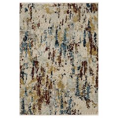 10X13 Casual Rug Made of Polyester, Beige color