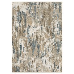 10X13 Contemporary Rug Made of Polyester, Beige color
