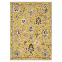 8X11 Traditional Rug Made of Wool/Nylon, Yellow color