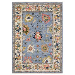 10X13 Traditional Rug Made of Wool/Nylon, Blue color