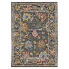 10X13 Traditional Rug Made of Wool/Nylon, Grey color