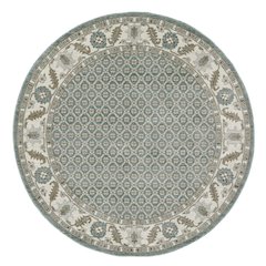 Round Casual Rug Made of Nylon/PolyP, Blue color