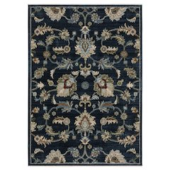 Runner Casual Rug Made of Polyester, Blue color