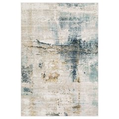 Casual Rug 2' 7" X  7' 9" Size in Ivory/ Blue Color