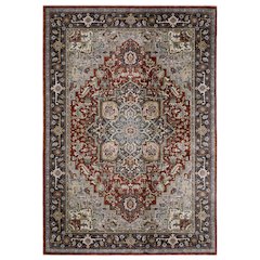 Traditional Rug 2' 3" X  7' 6" Size in Red/ Blue Color