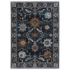 Runner Traditional Rug Made of Polyester, Blue color