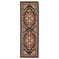 LILIHAN Black 2' 6 X 12' Area Rug