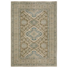 Casual Rug 2' 3" X  7' 6" Size in Brown/ Blue Color